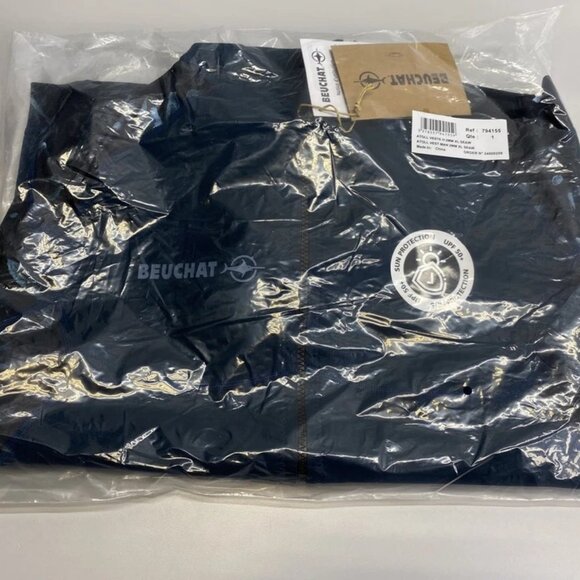 Beuchat Men’s Wetsuit Jacket Teal Blue Size XL/5 Atoll Full Zipped Seaweed Print - Picture 3 of 9